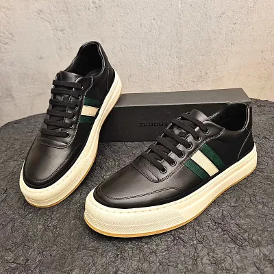 Charcoal Leather Sneaker